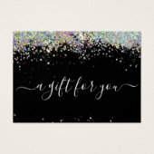 Moderne Holographic Glitzer Black Gift Zertifikate (Vorderseite)