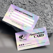 Moderne Holographic Hair Salon Logo & Social Media Terminkarte