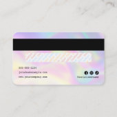 Moderne Holographic Hair Stylist Kreditkarte gesty Visitenkarte (Rückseite)