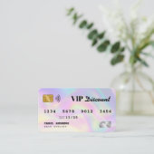 Moderne Holographic Hairstylist Credit Card VIP Rabattkarte (Stehend Vorderseite)