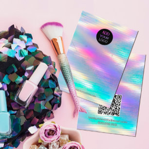 Moderne Holographic Logo QR Code Halsklammern Ohrr Visitenkarte