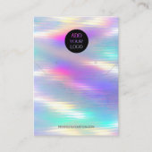 Moderne Holographic Logo QR Code Halsklammern Ohrr Visitenkarte (Vorderseite)