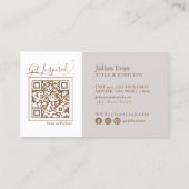 Moderne Holographic Luxe Script Aura Business Card Visitenkarte (Rückseite)