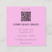 Moderne Holographic Luxury Square Beauty Quadratische Visitenkarte (Rückseite)