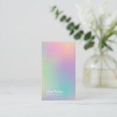 Moderne Holographic Makeup Artist Visitenkarte (Stehend Vorderseite)