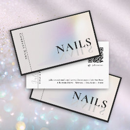 Moderne Holographic Nail Business Card Visitenkarte