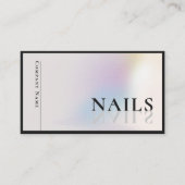 Moderne Holographic Nail Business Card Visitenkarte (Vorderseite)