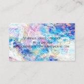 Moderne Holographic Opal Instagram Social Media Visitenkarte (Rückseite)