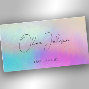 Moderne Holographic Opal Stone Business Card Visitenkarte