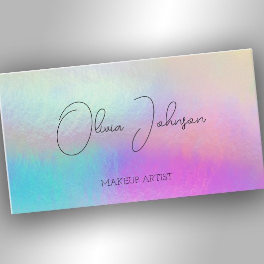 Moderne Holographic Opal Stone Business Card Visitenkarte