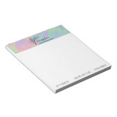 Moderne Holographic Script Rainbow Pastel - Notepa Notizblock (angewinkelt)