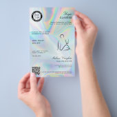 Moderne Holographic Yoga Instructor Studioklassen Flyer (Handgriff)