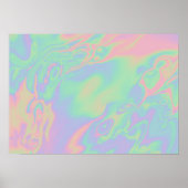Moderne Holographische Effekte Script Rainbow Past Poster (Vorne)