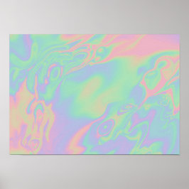 Moderne Holographische Effekte Script Rainbow Past Poster