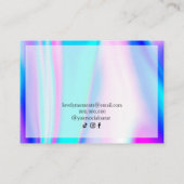 Moderne Holographische Einhorn-Armbänder Visitenkarte (Rückseite)