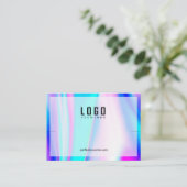 Moderne Holographische Einhorn-Armbänder Visitenkarte (Stehend Vorderseite)