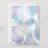 Moderne Holographische Folien ergänzen das Foto Ho Einladung (Rückseite)