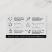 Moderne Holographische Haarverlängerungen nach Pfl Visitenkarte (Rückseite)