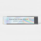 Moderne Holographische Mitarbeiter Schreibtischnamensplakette (Vorderseite )