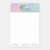 Moderne Holographische Rainbow Pastel Post-it® Not Post-it Klebezettel (Vorderseite)