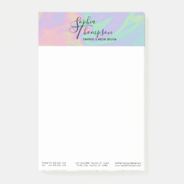 Moderne Holographische Rainbow Pastel Post-it® Not Post-it Klebezettel