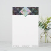 Moderne Holographische Symmetrische Musterbögen Briefpapier (Stehend Vorderseite)