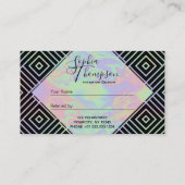 Moderne Holographische Symmetrische Musterverweisk Empfehlungskarte (Rückseite)