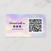 Moderne Holographische Verbindung mit uns Haarstyl Visitenkarte (Vorderseite)