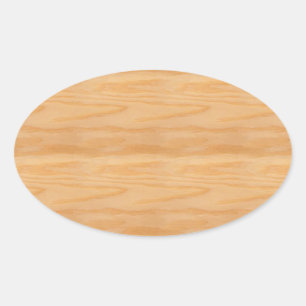Moderne Holz-Leer-Vorlage Elegantes Design Stylisc Ovaler Aufkleber