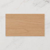 Moderne Holz-QR-Code-Minimalist Professional Visitenkarte (Rückseite)