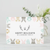 Moderne Holzarten Weihnachten (Stehend Vorderseite)