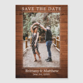 Moderne Holzdrucktechnik Magnetic Save the Date Magnetkarte (Vorderseite)