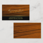 Moderne hölzerne Korn-Kunst u. antiker Händler Visitenkarte (Vorne/Hinten)