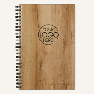Moderne Holzfurnier-Druck-Moderner Logo Notizblock