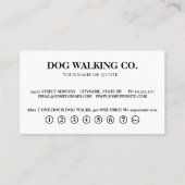 Moderne Holzhunde. Treuhandkarte Visitenkarte (Rückseite)