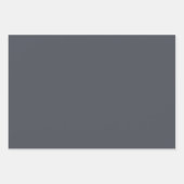 Moderne Holzkohle, grau, Schlicht, solide Farbe Geschenkpapier Set (Vorderseite 2)