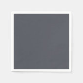 Moderne Holzkohle, grau, Schlicht, solide Farbe Serviette (Vorderseite)