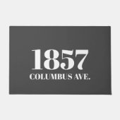 Moderne Holzkohle, grau und weiß, elegante Türmatt Fußmatte (Vorderseite)