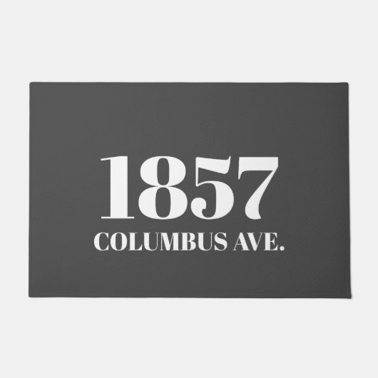 Moderne Holzkohle, grau und weiß, elegante Türmatt Fußmatte (Vorderseite)