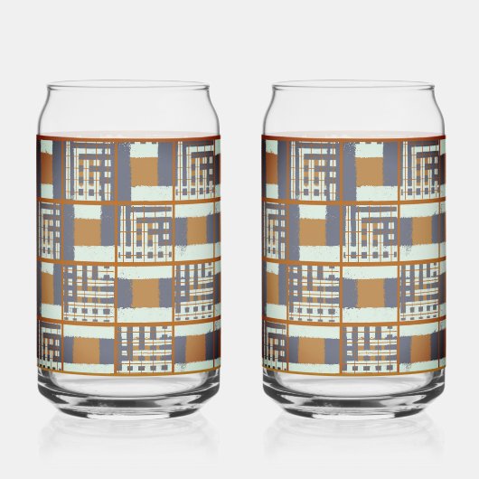 Moderne Holzkohle-Quadrate Glas (Vorderseite)