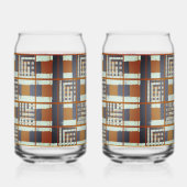 Moderne Holzkohle-Quadrate Glas (Links)