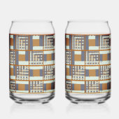 Moderne Holzkohle-Quadrate Glas (Rückseite)