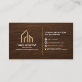 Moderne Holzkorn-QR-Code-Konstruktion Visitenkarte (Vorderseite)