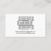 Moderne Holzpalette Visitenkarte (Rückseite)