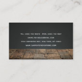 Moderne Holzschnitzerei Visitenkarte (Rückseite)