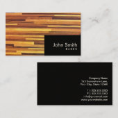 Moderne Holzstreifen-Baker-Visitenkarte Visitenkarte (Vorne/Hinten)