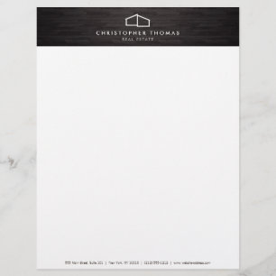 Moderne Home-Logo-Architektur, Immobilien Dk Wood Briefkopf