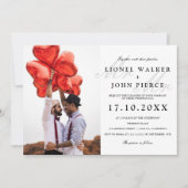Moderne Homosexuelle Hochzeit mit mehr und weniger Einladung (Vorderseite)