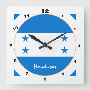 Moderne honduras-Flagge, Honduras-Zuhause / Design Quadratische Wanduhr