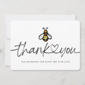 Moderne Honey Bee Baby Dusche Dankeskarte (Vorderseite)